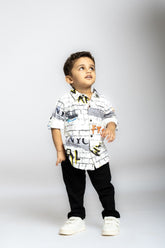 Gusto Newborn Full-Sleeve Collared Shirt