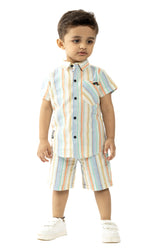 Gusto Newborn Half-Sleeve Shirt Co-Ord Set