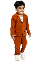 Gusto Newborn Boys Cord self line Hosiery Blazer Set