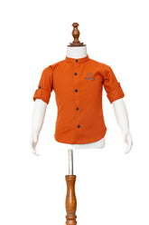 Gusto Newborn Full-Sleeve Collar Shirt