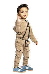 Gusto Newborn Boys Maroon Hoodie