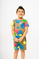 Gusto's Boys Printed Round Neck Co-ord set