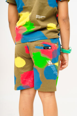 Gusto's Boys Printed Round Neck Co-ord set