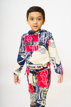 Gusto's Boys Printed Hoodies Cordset
