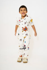 Gusto's Boys Shirt Set with Bottom