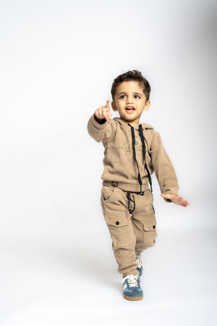Gusto Newborn Boys Maroon Hoodie
