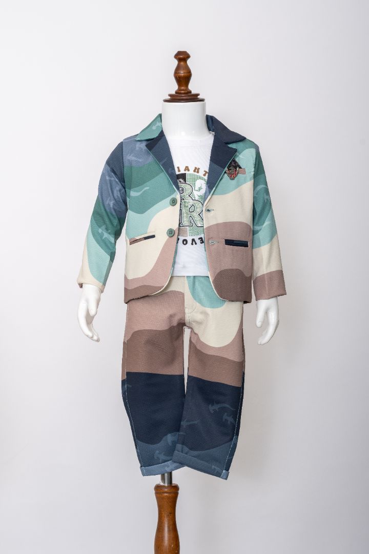Gusto Newborn Boys Blazer & T-Shirt Set