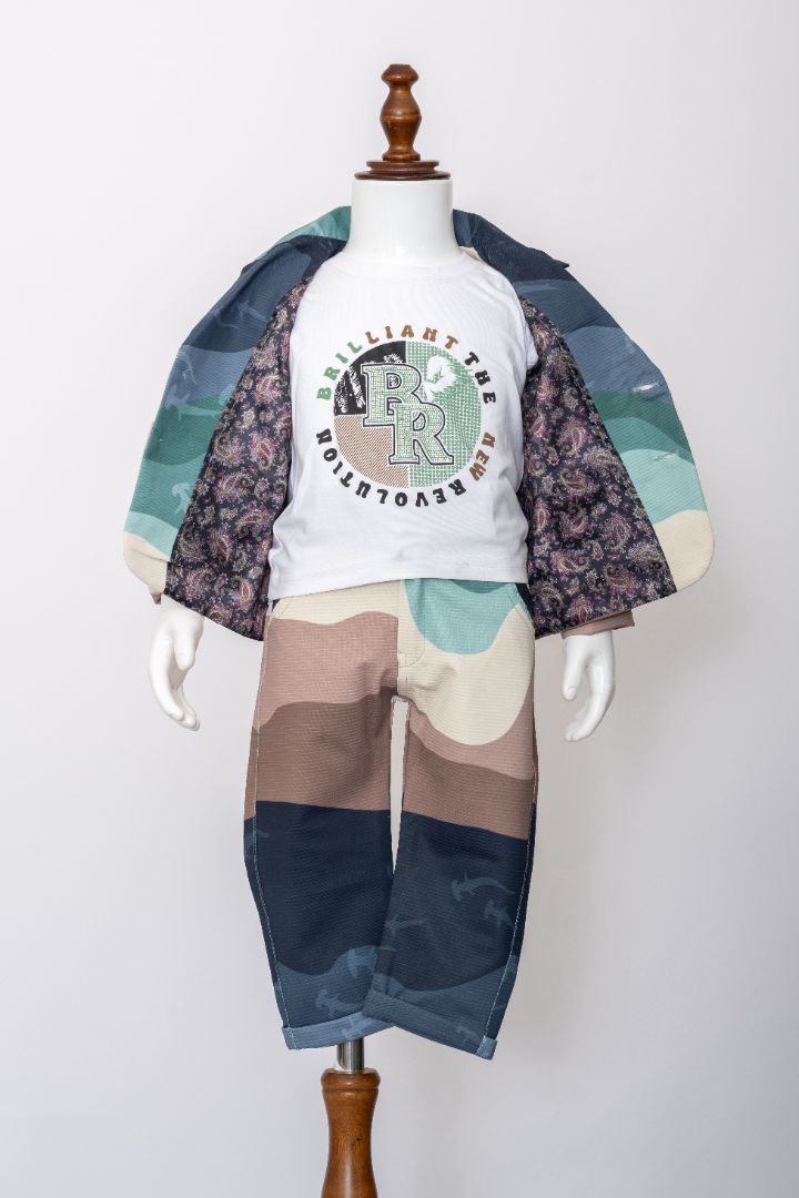 Gusto Newborn Boys Blazer & T-Shirt Set