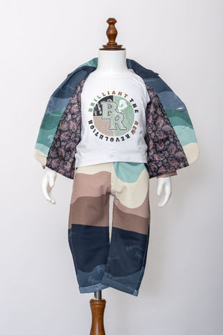 Gusto Newborn Boys Blazer & T-Shirt Set