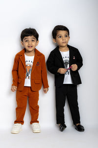 Gusto Newborn Boys Cord self line Hosiery Blazer Set