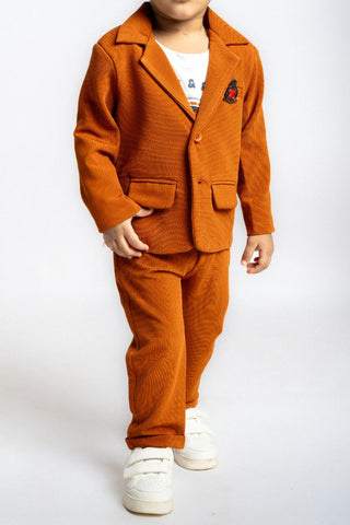 Gusto Newborn Boys Cord self line Hosiery Blazer Set