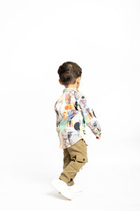 Gusto New Born Boys Full Sleeve Collar Shirt