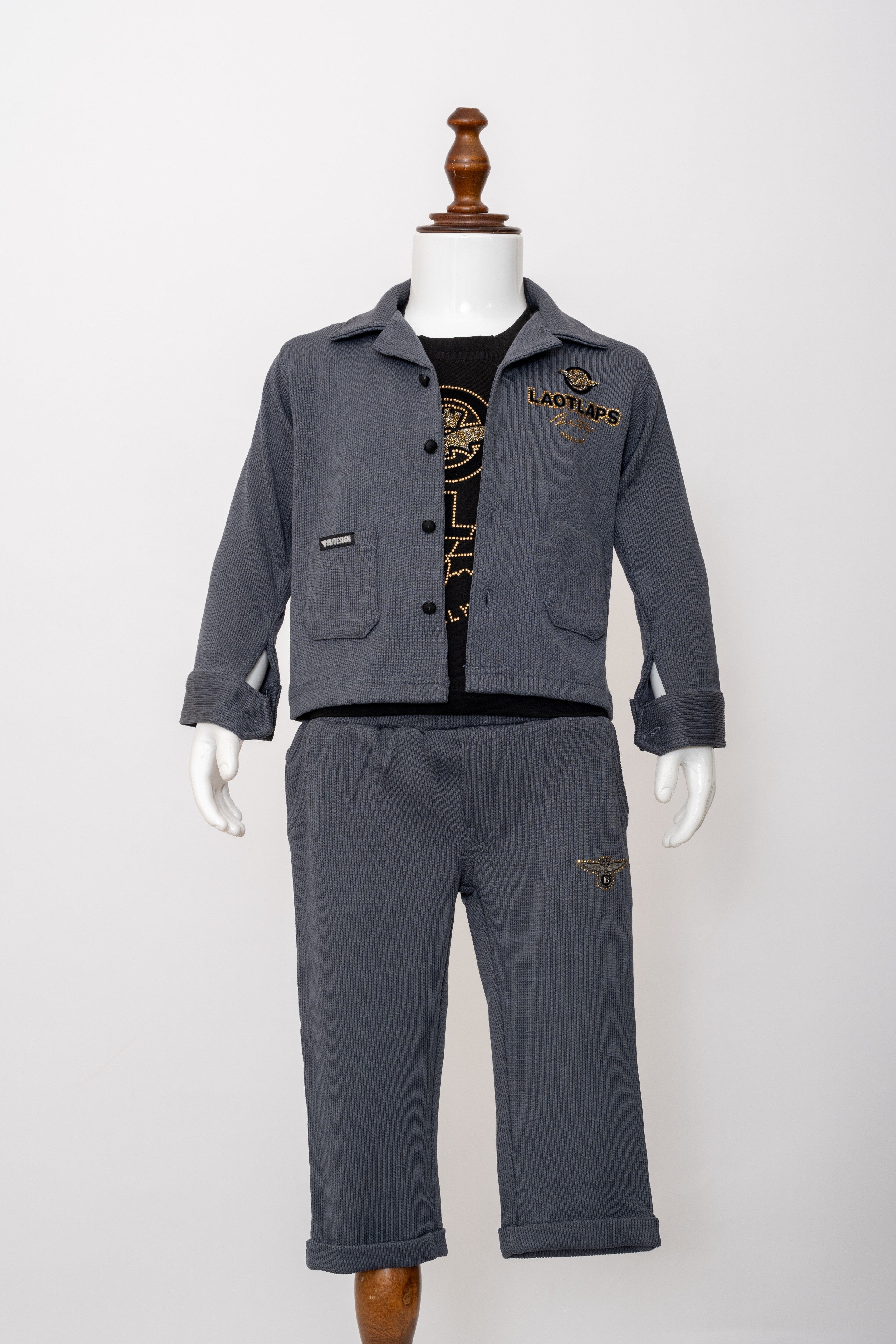 Gusto Newborn Full-Sleeve Co-ord Set Jacket