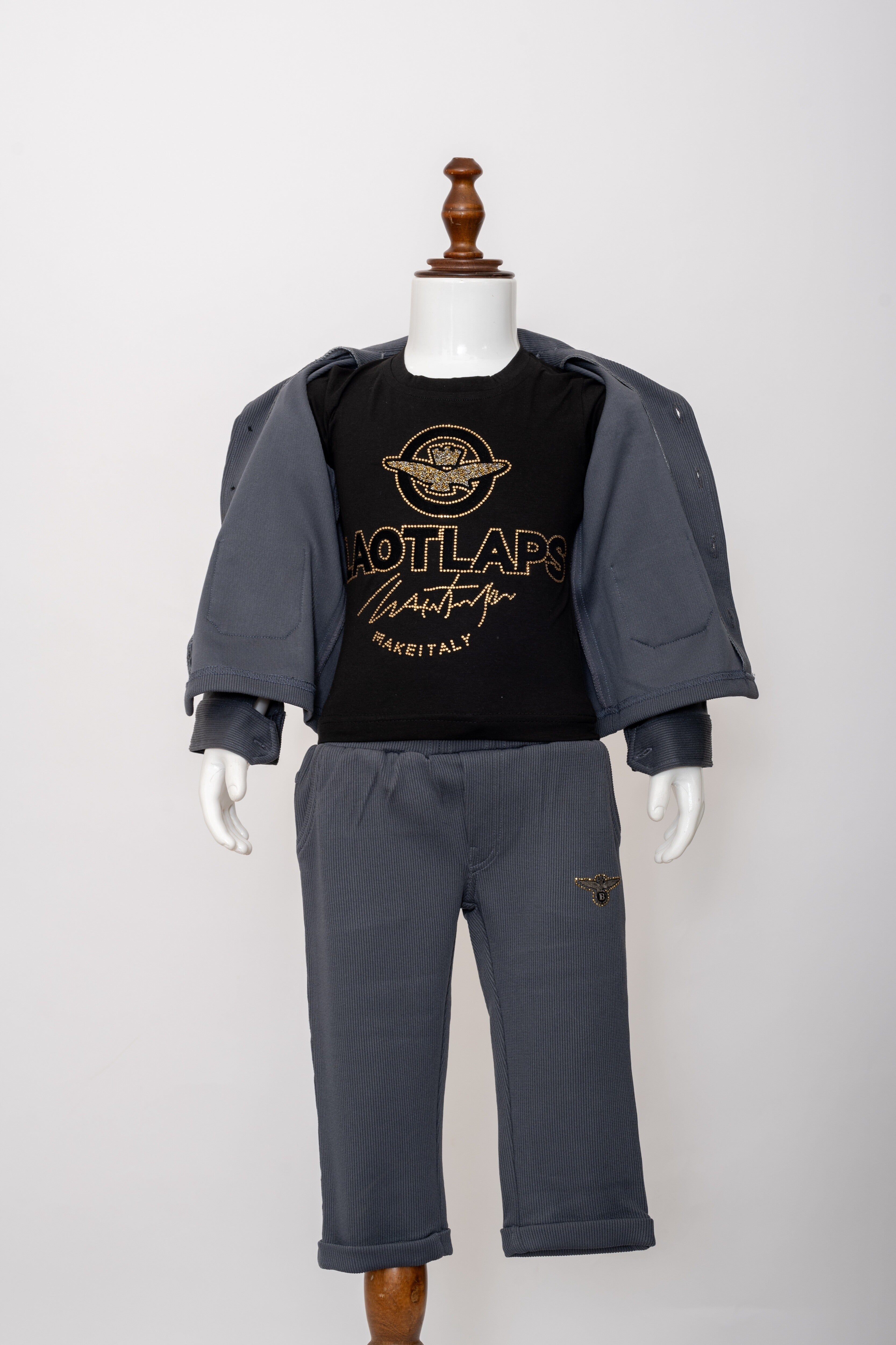 Gusto Newborn Full-Sleeve Co-ord Set Jacket