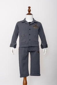 Gusto Newborn Full-Sleeve Co-ord Set Jacket