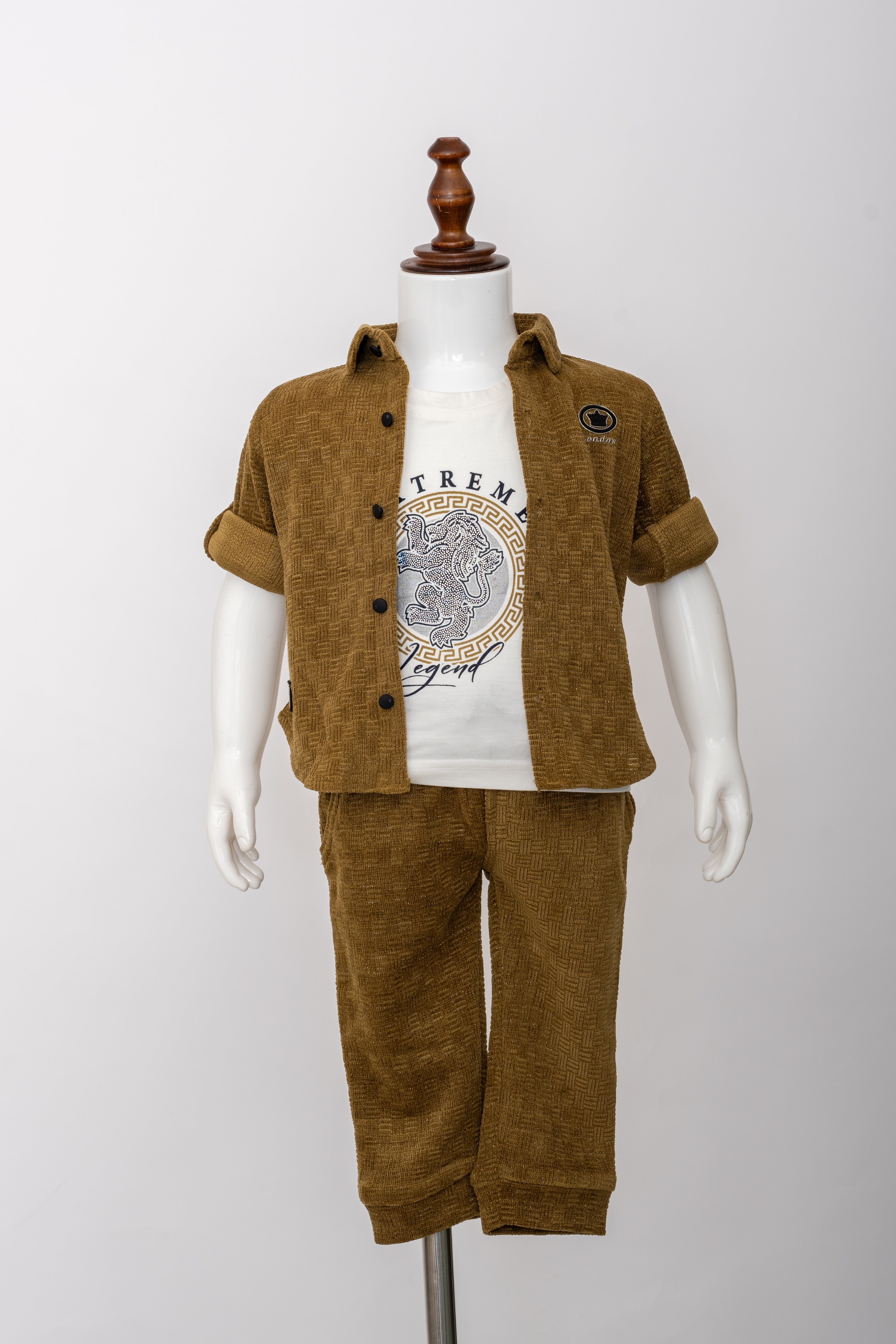Gusto Newborn Full-Sleeve Shirt Co-Ord Set