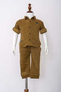 Gusto Newborn Full-Sleeve Shirt Co-Ord Set