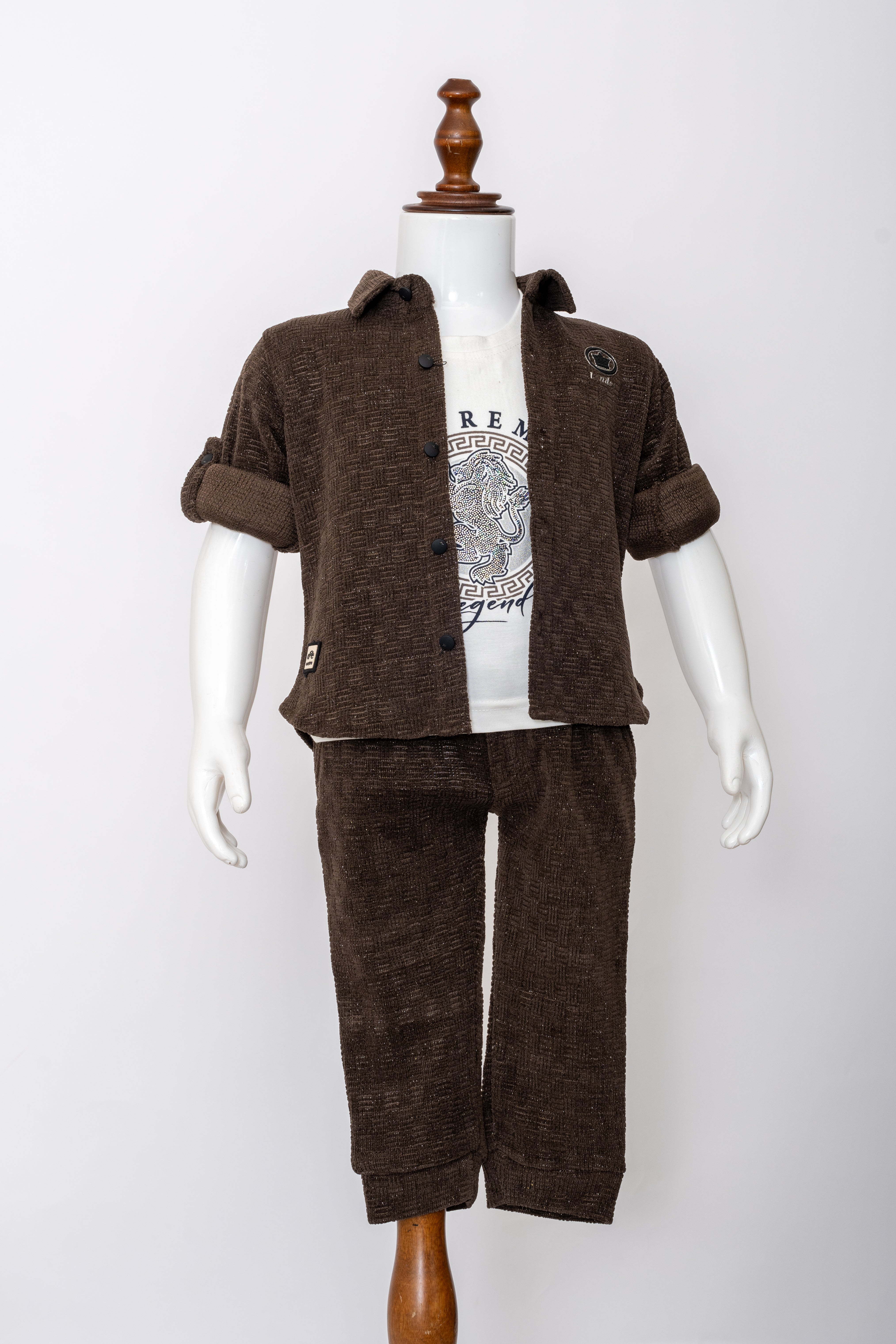 Gusto Newborn Full-Sleeve Shirt Co-Ord Set