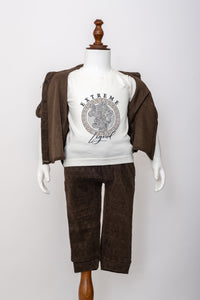 Gusto Newborn Full-Sleeve Shirt Co-Ord Set