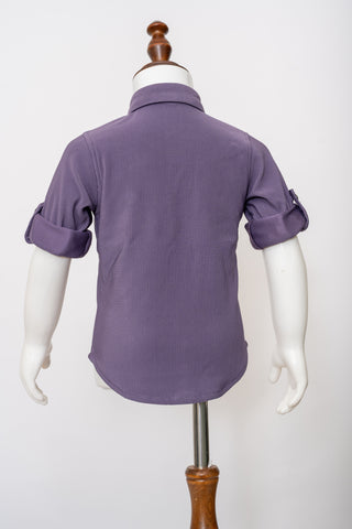 Gusto New Born Boys Full-Sleeve Collar Shirt with Bow