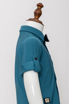 Gusto New Born Boys Full-Sleeve Collar Shirt with Bow