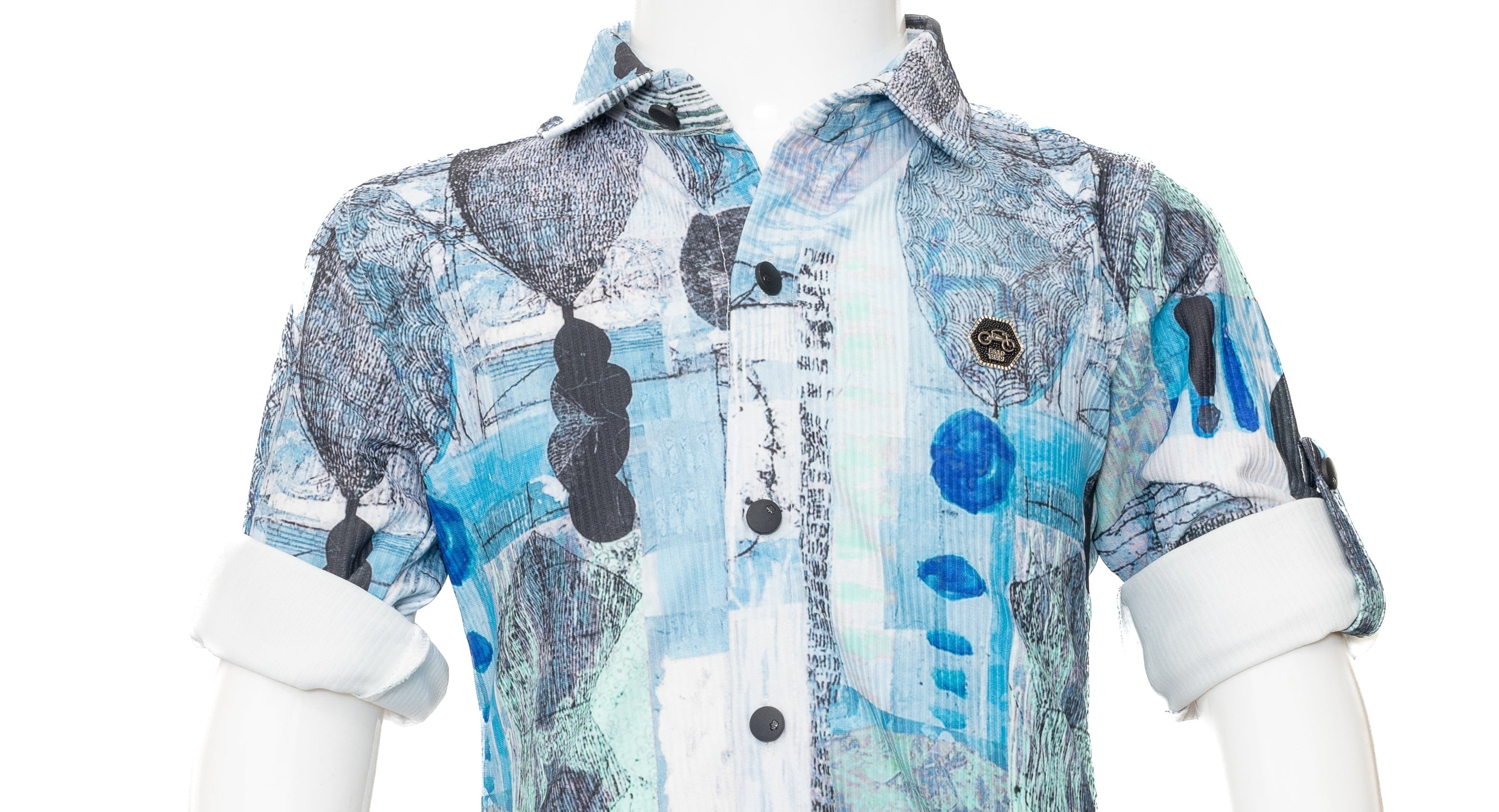 Gusto New Born Boys Full Sleeve Collar Shirt