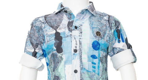 Gusto New Born Boys Full Sleeve Collar Shirt
