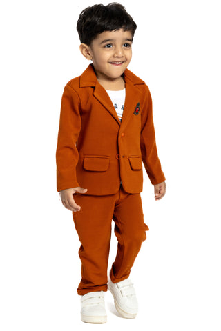 Gusto Newborn Boys Cord self line Hosiery Blazer Set