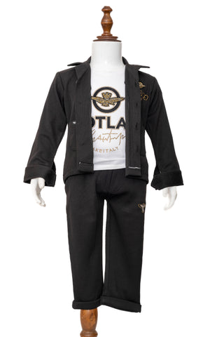 Gusto Newborn Full-Sleeve Co-ord Set Jacket