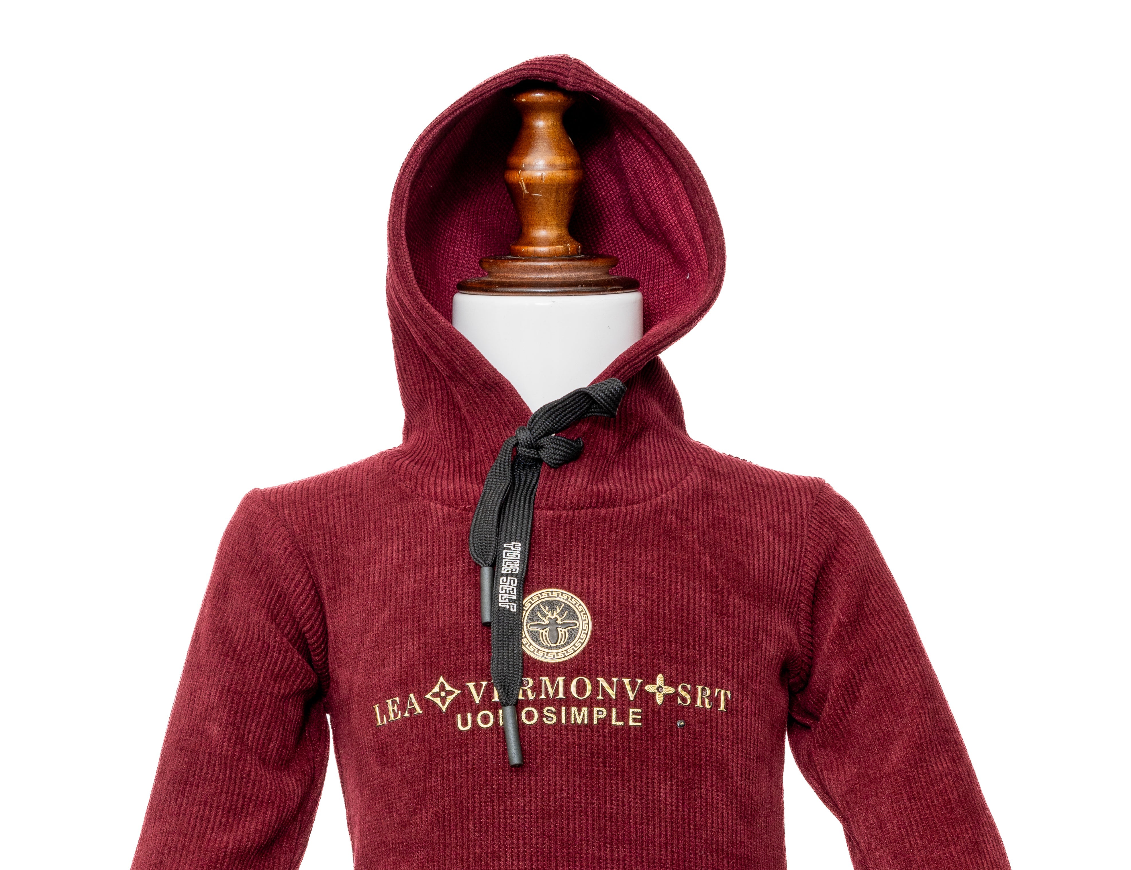 Gusto Newborn Boys Maroon Hoodie