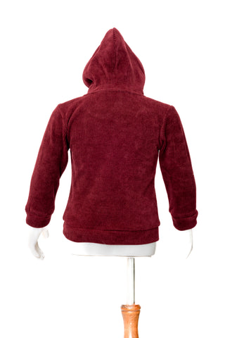 Gusto Newborn Boys Maroon Hoodie