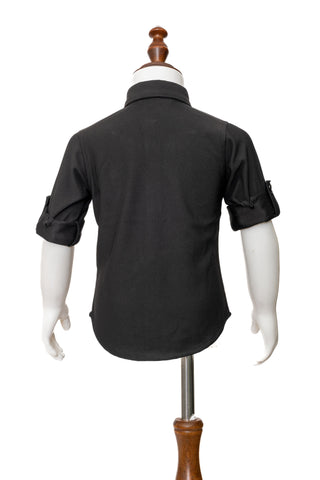 Gusto New Born Boys Full-Sleeve Collar Shirt with Bow
