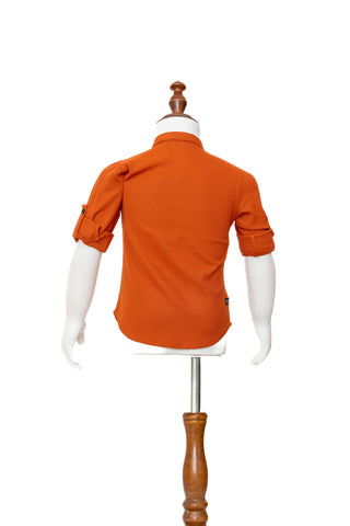 Gusto Newborn Full-Sleeve Collar Shirt