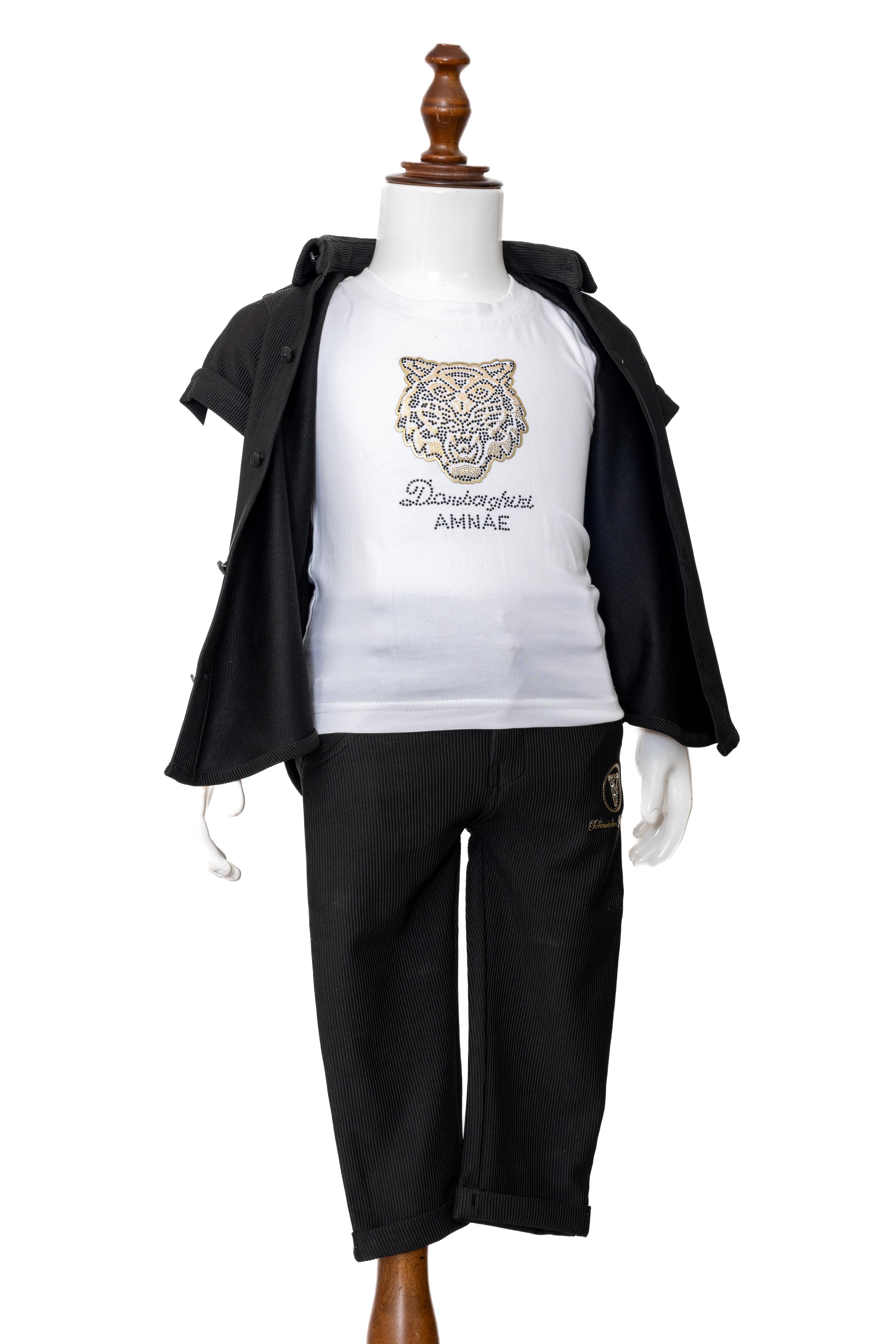 Gusto Newborn Half-Sleeve Co-Ord Set with Shirt