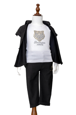 Gusto Newborn Half-Sleeve Co-Ord Set with Shirt