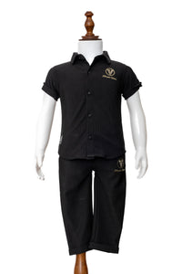 Gusto Newborn Half-Sleeve Co-Ord Set with Shirt