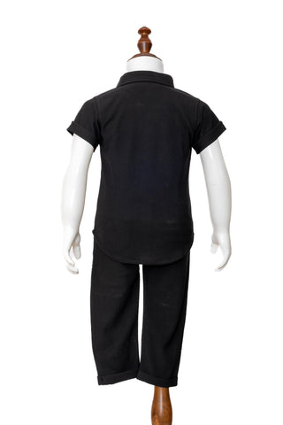Gusto Newborn Half-Sleeve Co-Ord Set with Shirt