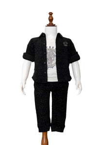 Gusto Newborn Full-Sleeve Shirt Co-Ord Set