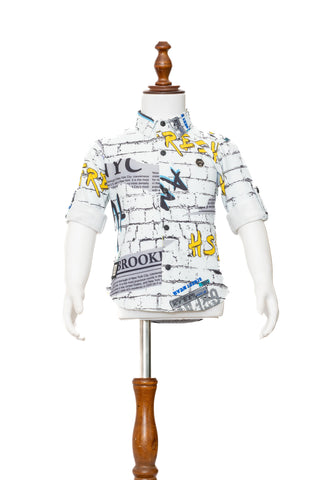 Gusto Newborn Full-Sleeve  Collared Shirt
